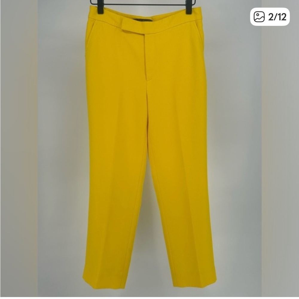 Ralph Lauren Purple Label Yellow Straight Leg Pants